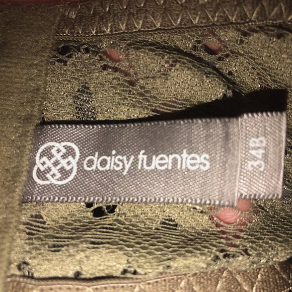 Daisy Fuentes Green Push Up Lace Bralette Size 34B - Picture 2 of 3